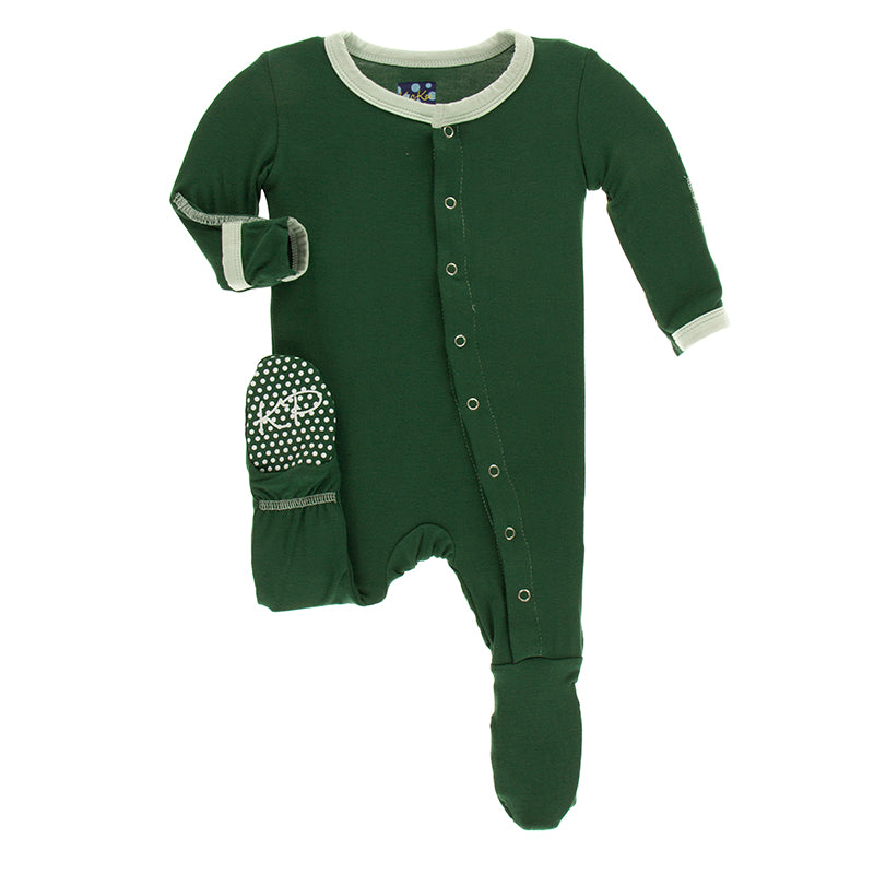 Kickee Pants Solid Footie with Snaps