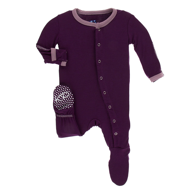 Kickee Pants Solid Footie with Snaps