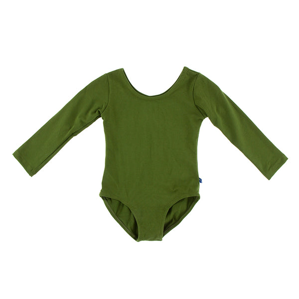 Kickee Pants Girl's Solid Long Sleeve Performance Jersey Leotard