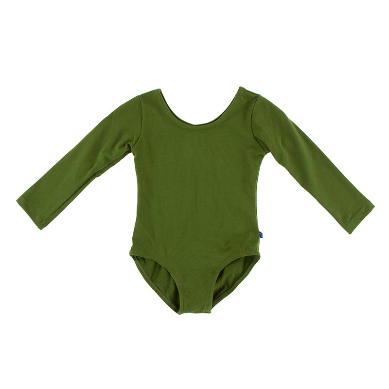 Kickee Pants Girl's Solid Long Sleeve Performance Jersey Leotard