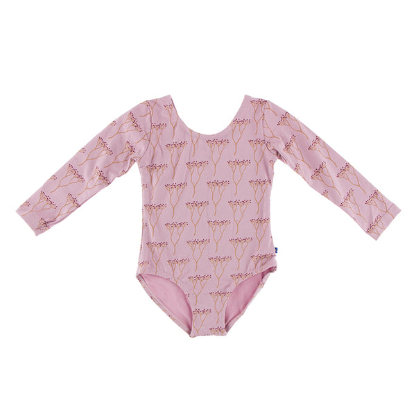 Kickee Pants Print Long Sleeve Performance Jersey Leotard