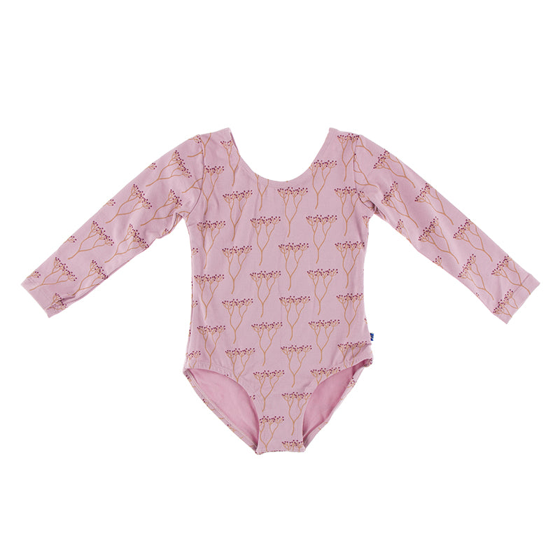 Kickee Pants Print Long Sleeve Performance Jersey Leotard