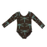Kickee Pants Print Long Sleeve Performance Jersey Leotard