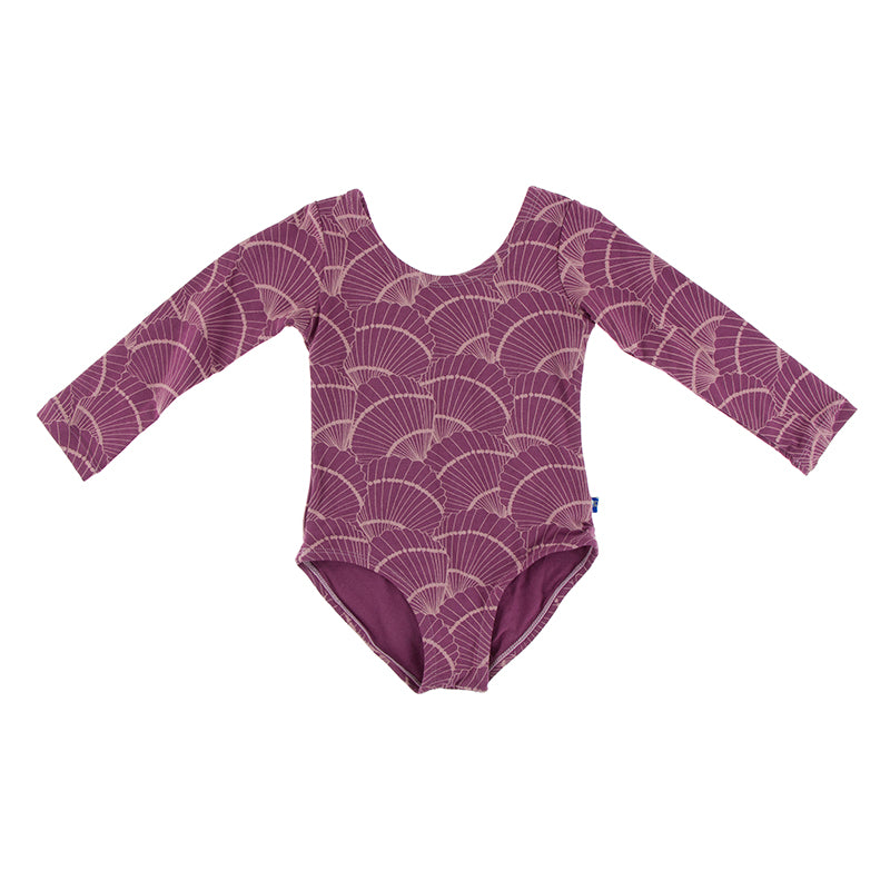 Kickee Pants Print Long Sleeve Performance Jersey Leotard