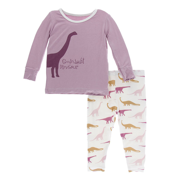 Kickee Pants Print Long Sleeve Pajama Set