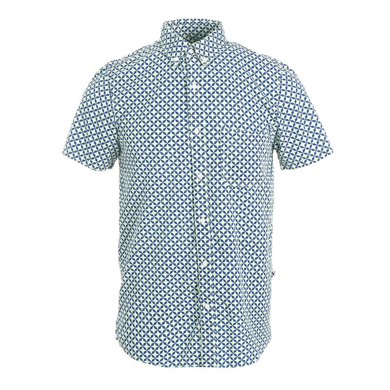 Kickee Pants Men's Print Short Sleeve Woven Button Down Shirt