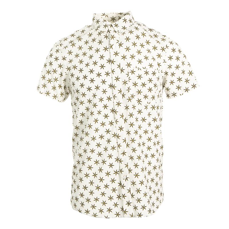 Kickee Pants Men's Print Short Sleeve Woven Button Down Shirt