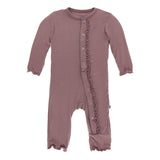 Kickee Pants Solid Muffin Ruffle Coverall with Snaps