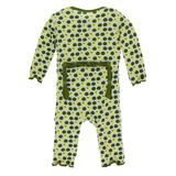 Kickee Pants Print Muffin Ruffle Coverall with Snaps