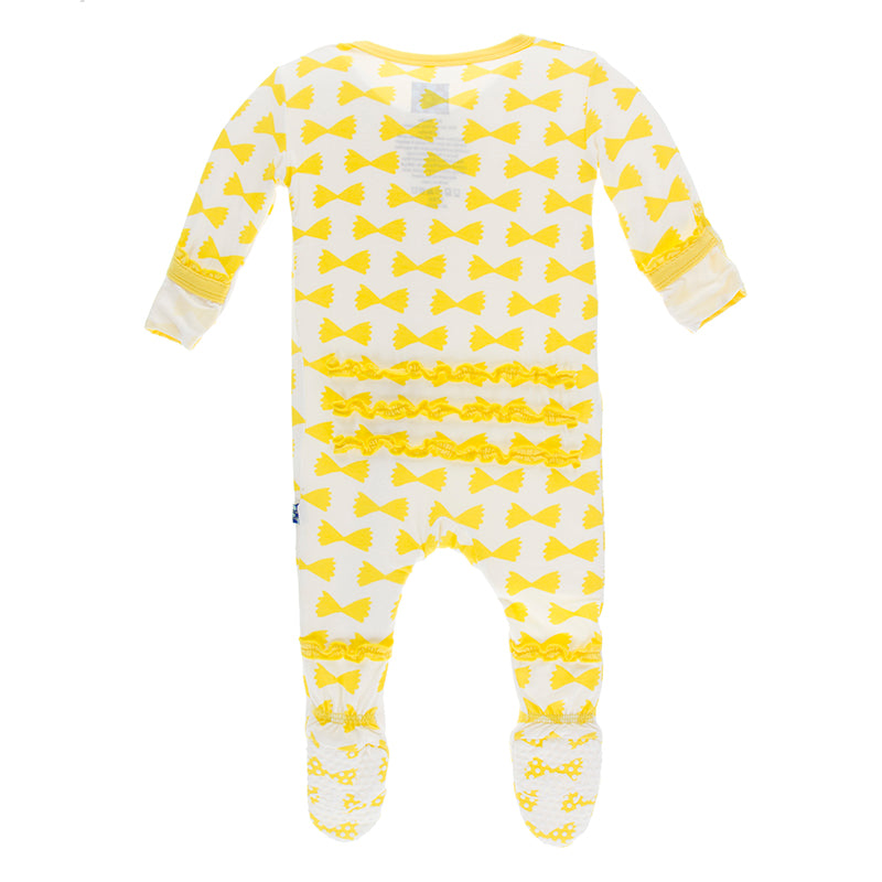 Kickee Pants Print Muffin Ruffle Footie with Snaps