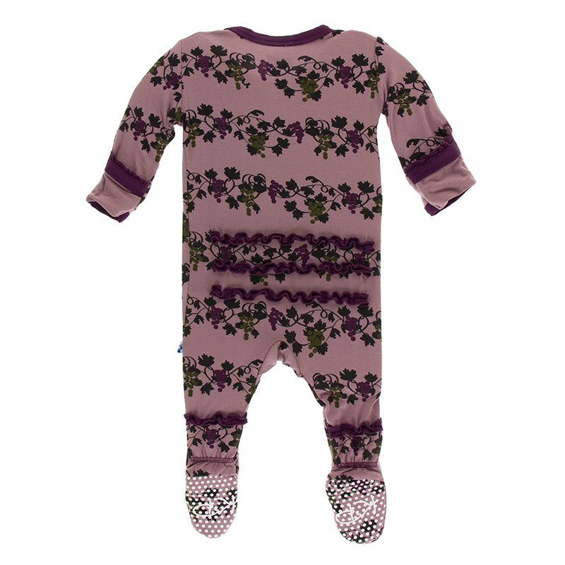 Kickee Pants Print Muffin Ruffle Footie with Snaps