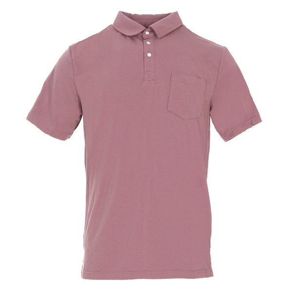 Kickee Pants Bamboo Men's Solid Short Sleeve Performance Jersey Polo