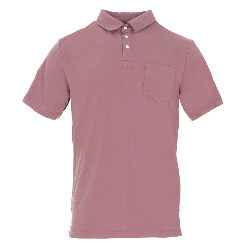Kickee Pants Bamboo Men's Solid Short Sleeve Performance Jersey Polo