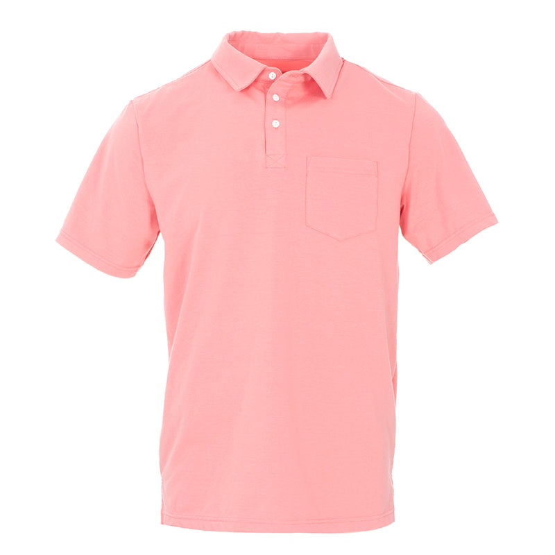 Kickee Pants Bamboo Men's Solid Short Sleeve Performance Jersey Polo