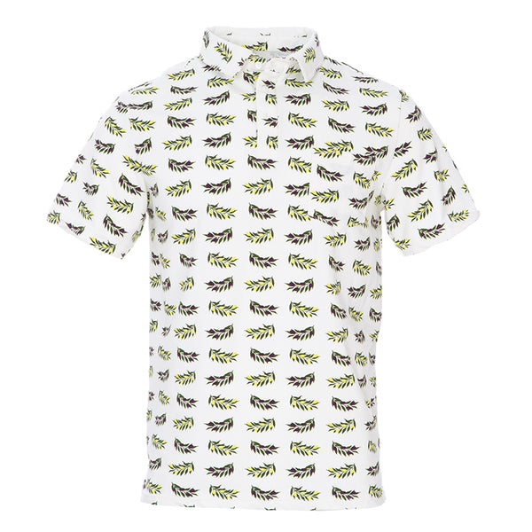 Kickee Pants Men's Print Short Sleeve Performance Jersey Polo