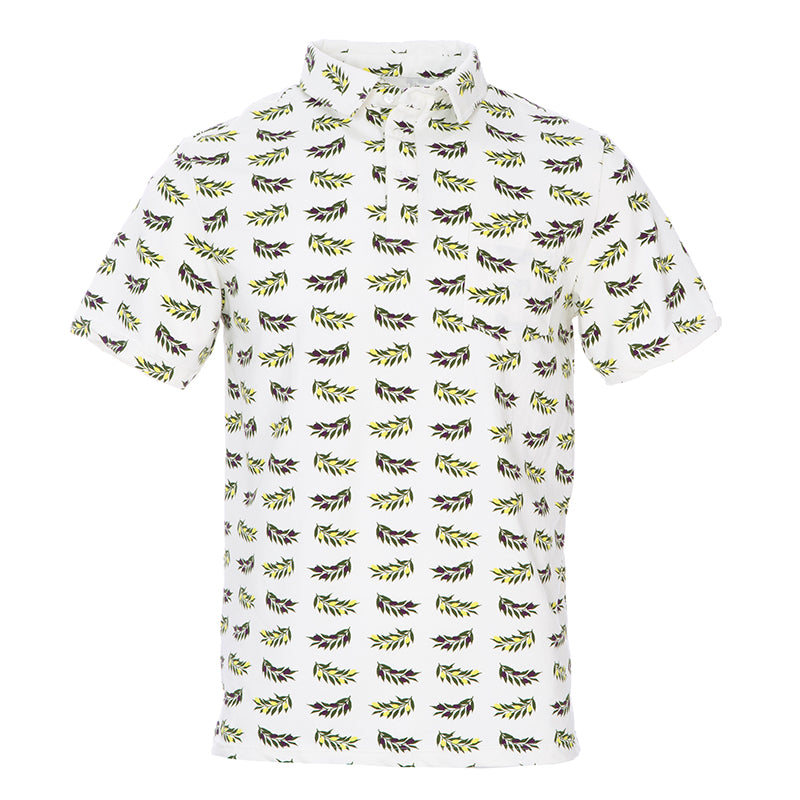 Kickee Pants Men's Print Short Sleeve Performance Jersey Polo