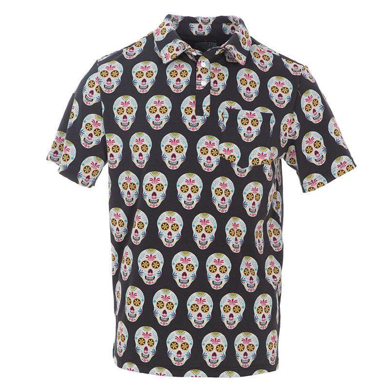 Kickee Pants Men's Print Short Sleeve Performance Jersey Polo