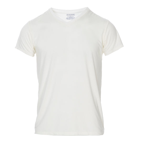 Kickee Pants Bamboo Men's Short Sleeve Solid V-Neck Tee