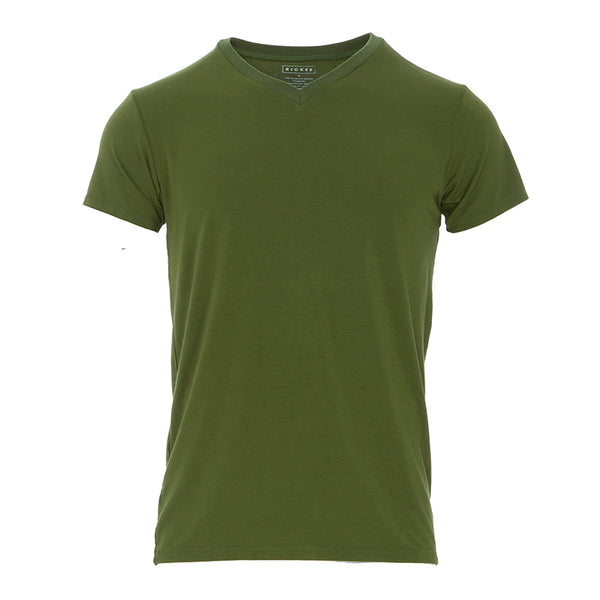 Kickee Pants Bamboo Men's Short Sleeve Solid V-Neck Tee