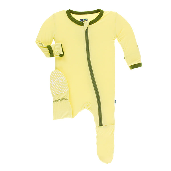 Kickee Pants Solid Footie with Zipper