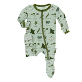 Kickee Pants Print Footie with Zipper