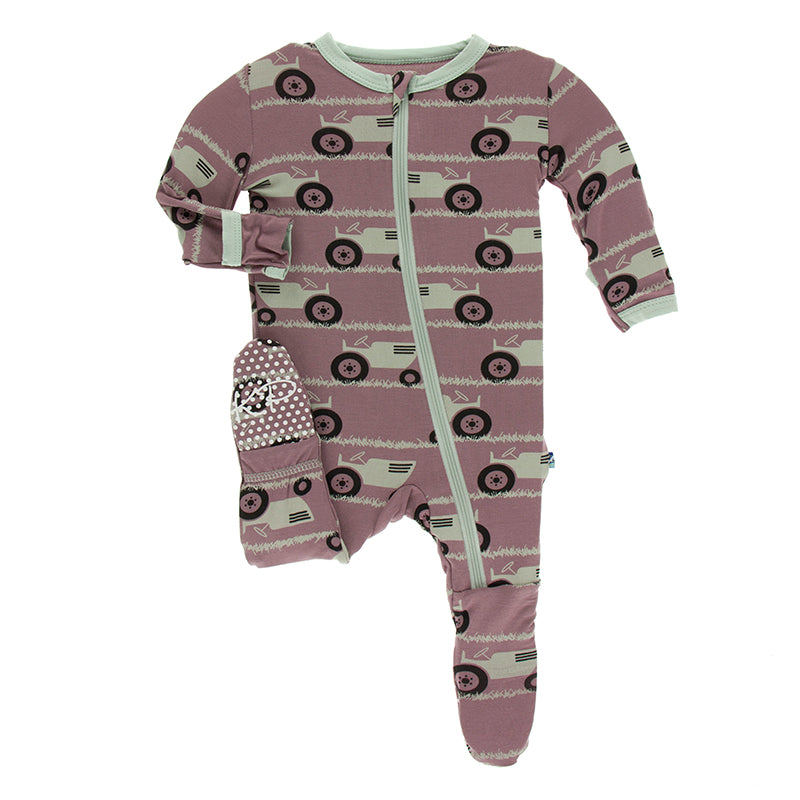 Kickee Pants Print Footie with Zipper