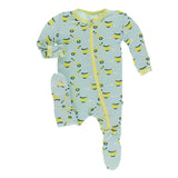 Kickee Pants Print Footie with Zipper