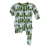Kickee Pants Print Footie with Zipper