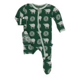 Kickee Pants Print Footie with Zipper