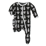 Kickee Pants Print Footie with Zipper
