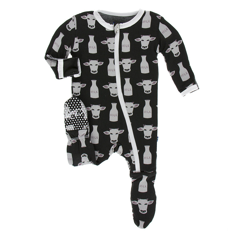 Kickee Pants Print Footie with Zipper