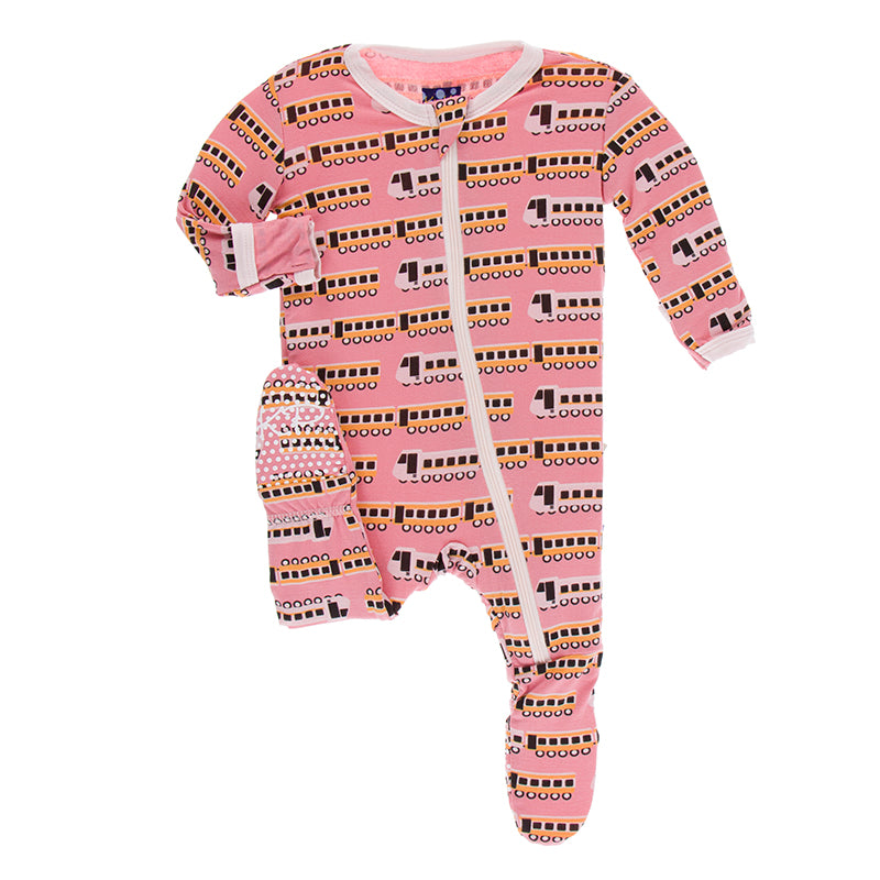 Kickee Pants Print Footie with Zipper