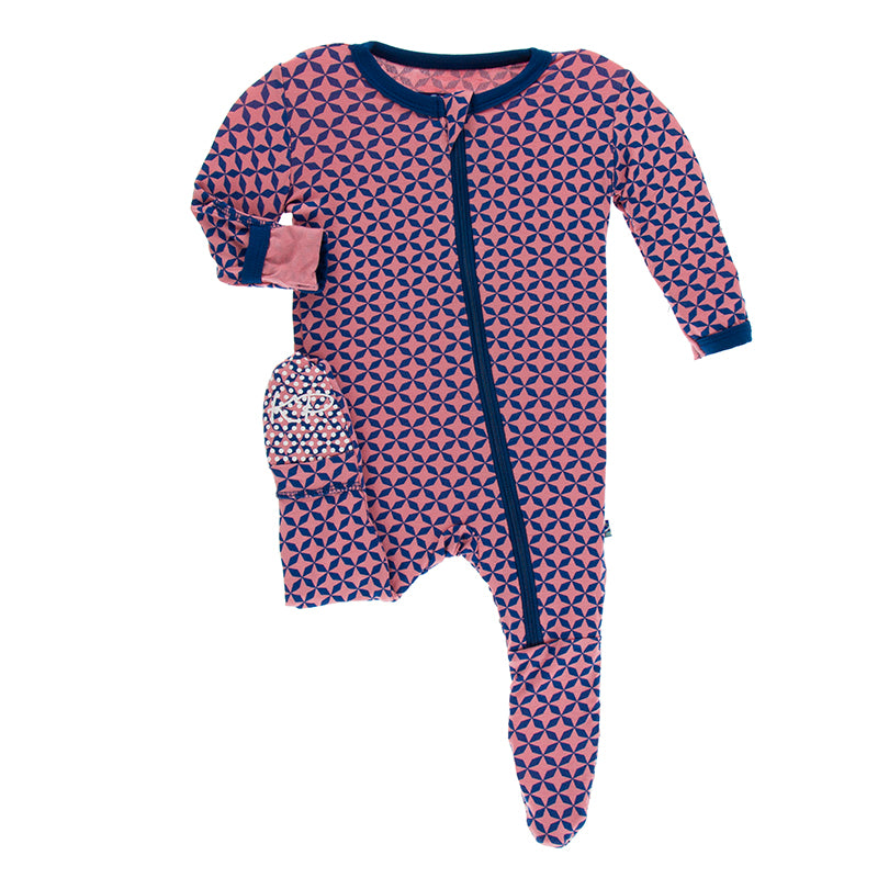 Kickee Pants Print Footie with Zipper