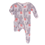 Kickee Pants Print Footie with Zipper
