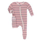 Kickee Pants Print Footie with Zipper