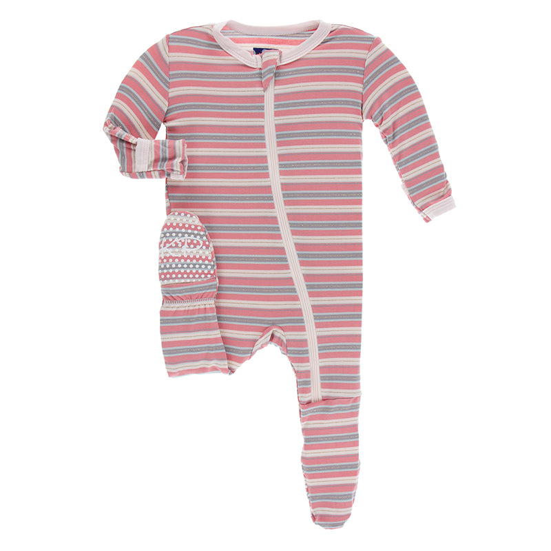 Kickee Pants Print Footie with Zipper