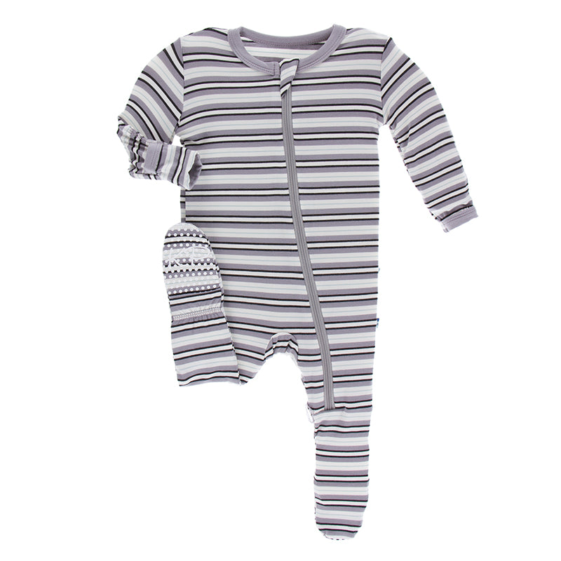 Kickee Pants Print Footie with Zipper