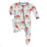 Kickee Pants Print Footie with Zipper