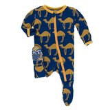 Kickee Pants Print Footie with Zipper