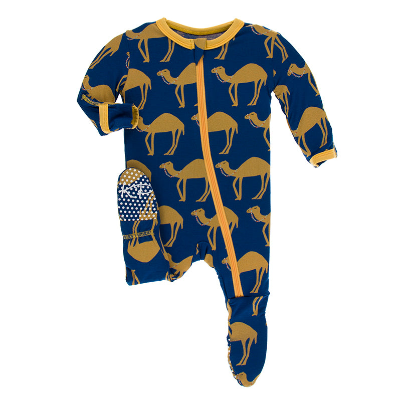 Kickee Pants Print Footie with Zipper