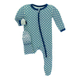Kickee Pants Print Footie with Zipper