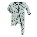 Kickee Pants Print Footie with Zipper