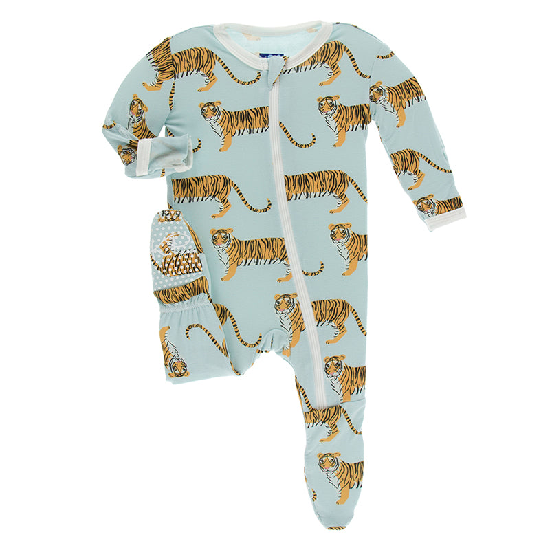 Kickee Pants Print Footie with Zipper