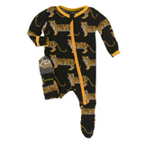 Kickee Pants Print Footie with Zipper
