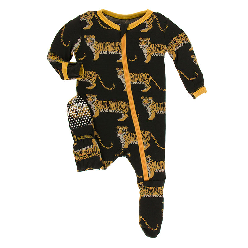Kickee Pants Print Footie with Zipper
