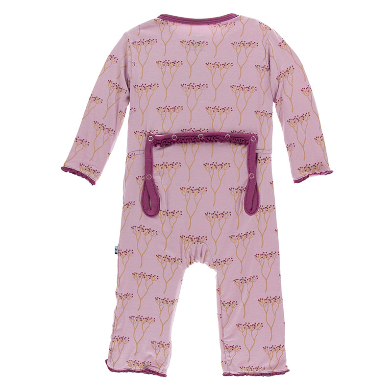 Kickee Pants Print Muffin Ruffle Coverall with Zipper