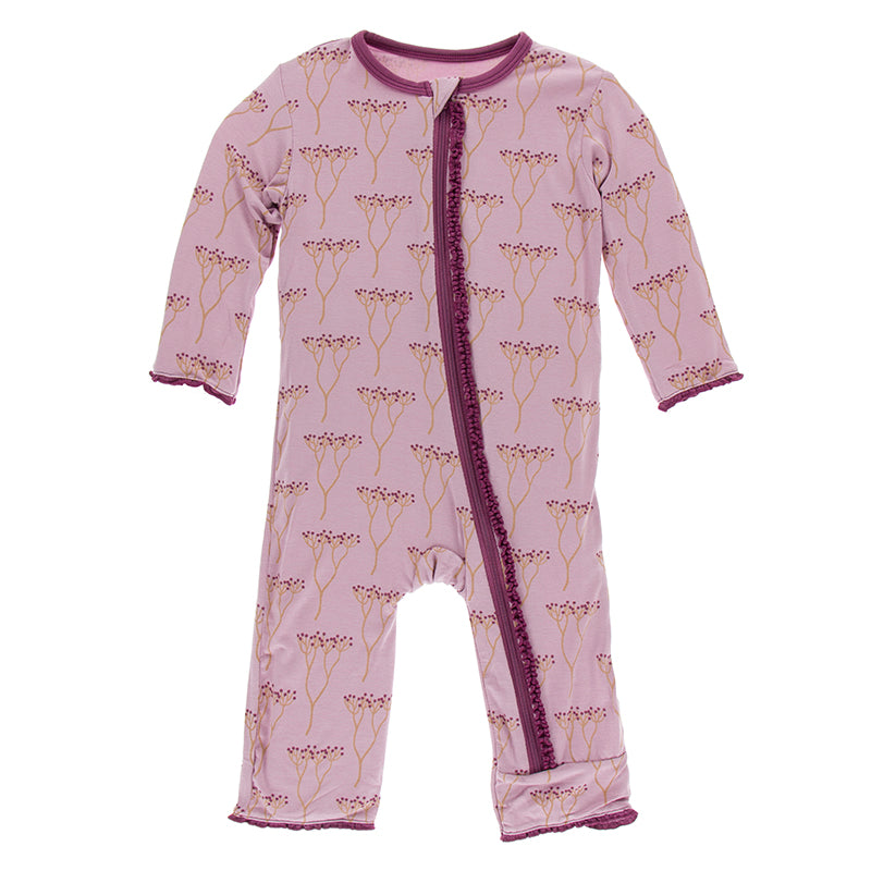 Kickee Pants Print Muffin Ruffle Coverall with Zipper