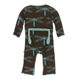 Kickee Pants Print Muffin Ruffle Coverall with Zipper