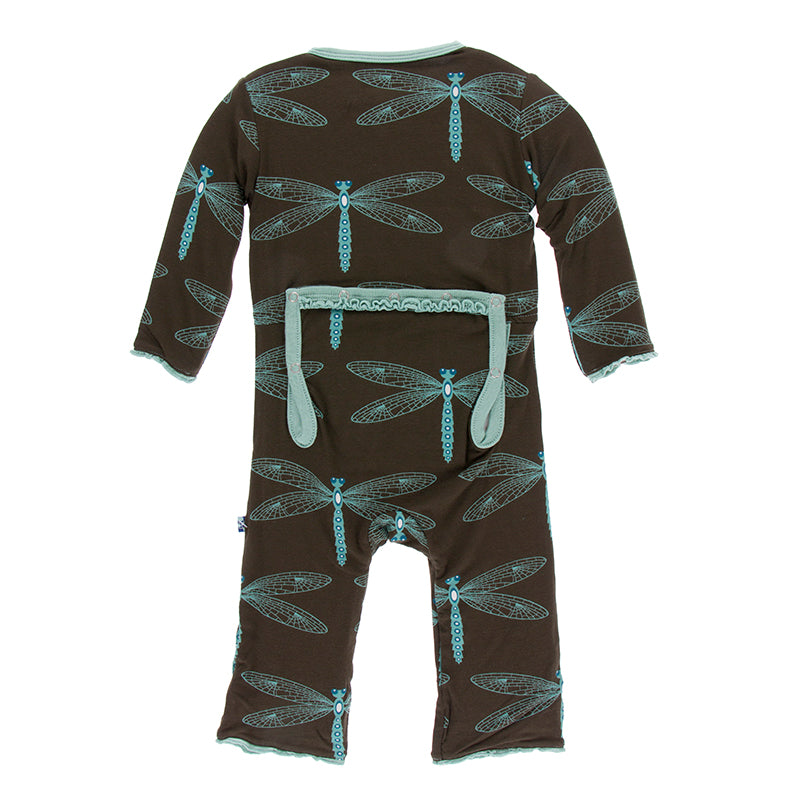 Kickee Pants Print Muffin Ruffle Coverall with Zipper