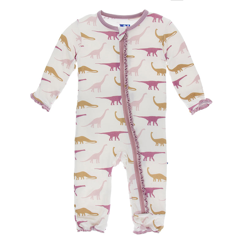 Kickee Pants Print Muffin Ruffle Coverall with Zipper